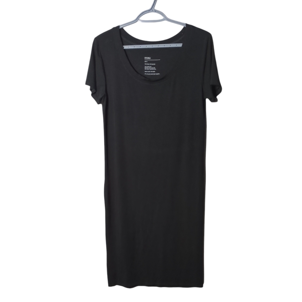 STORQ On Repeat T-Shirt Black Maternity Dress Like New- Size 3